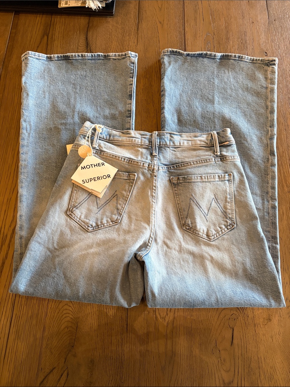 MOTHER Light Blue High-Rise Straight Jeans - Picture 2 of 5